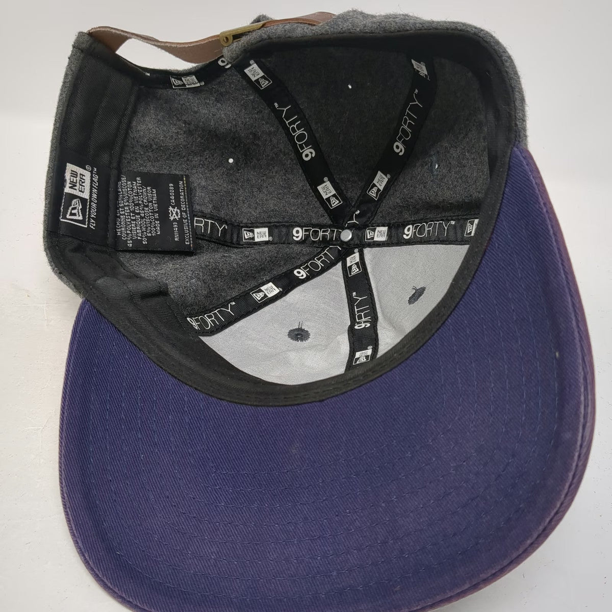 New Era Baseball Cap Gray Purple One Size NAU Lumberjacks Wool Slideback Hat