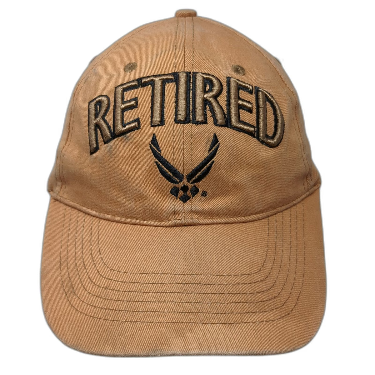 Eagle Crest US Air Force Retired Brown Baseball Cap One Size Hat Strapback