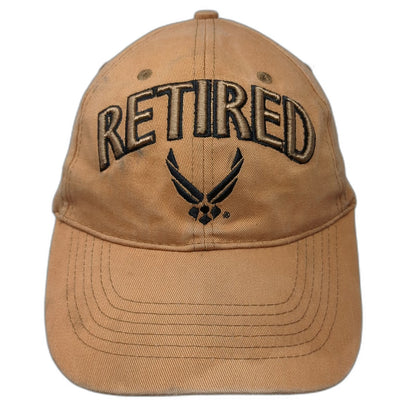 Eagle Crest US Air Force Retired Brown Baseball Cap One Size Hat Strapback