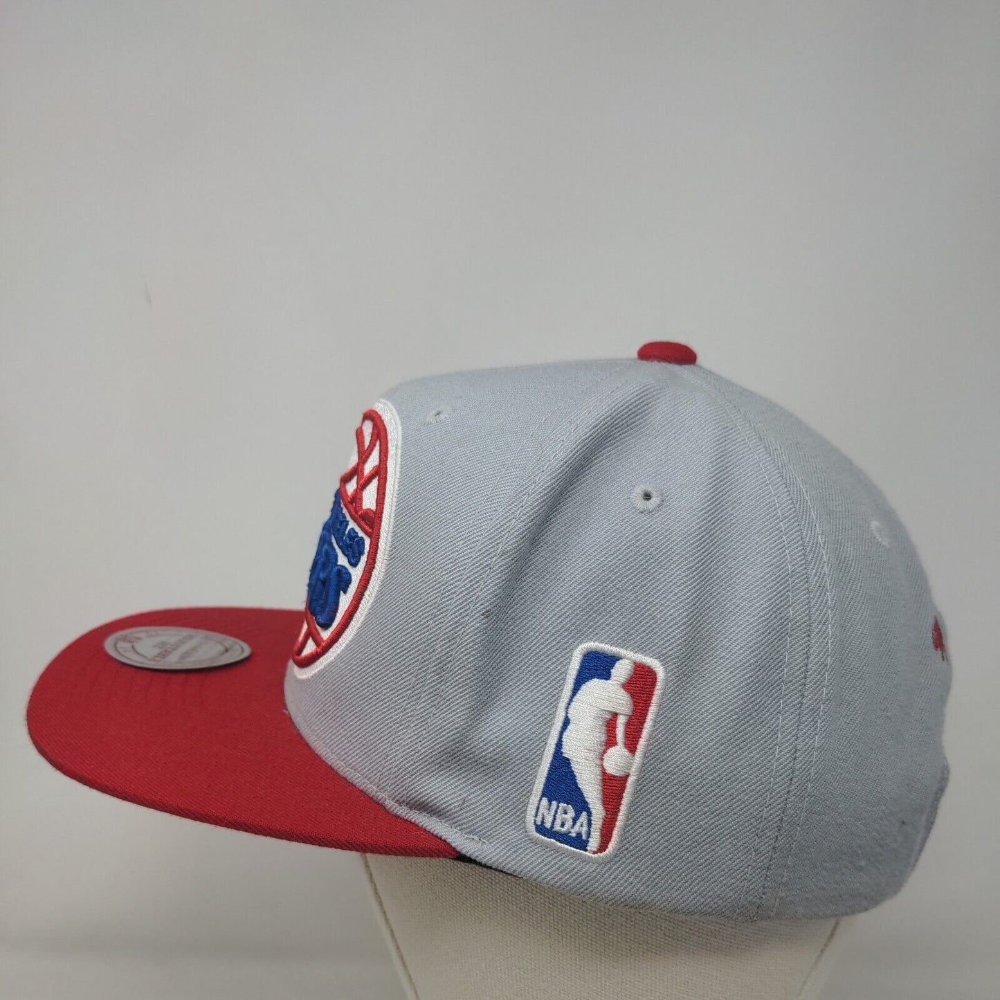 Mitchell & Ness Men's Snapback Hat Gray OSFA Embroidered Los Angeles Clippers