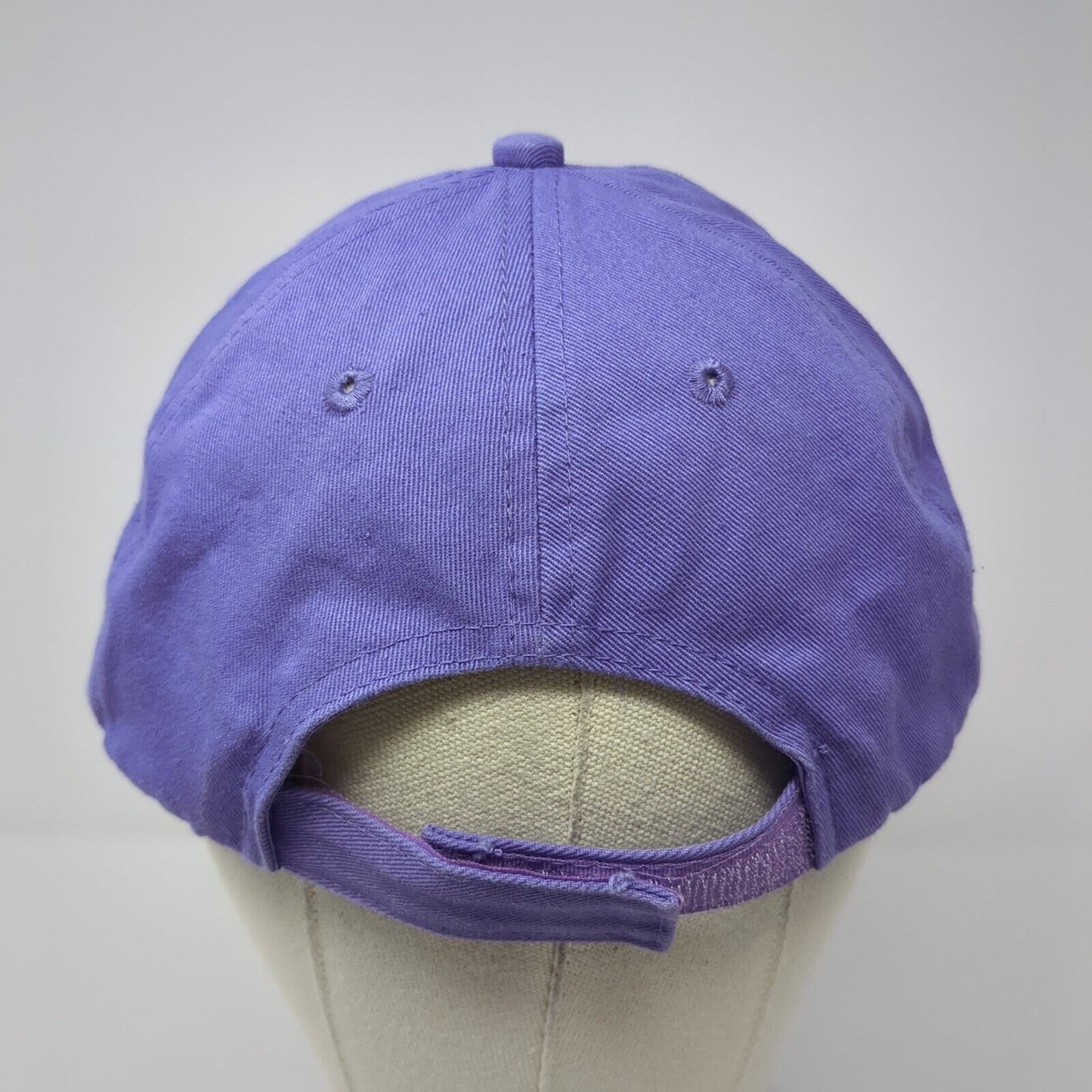 Hutchinson Island Strapback Hat Purple One Size Embroidered Flip Flops