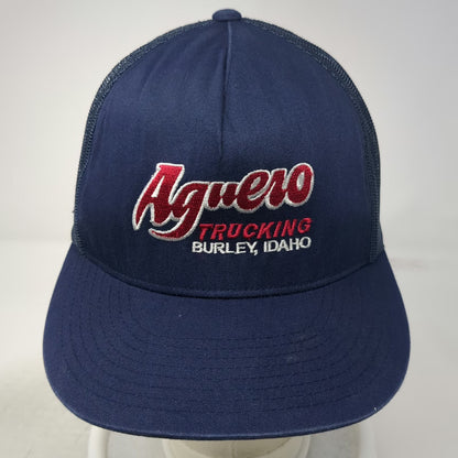 Sport-Tek Trucker Hat Blue Red White One Size Mesh Back Snapback Aguero Idaho