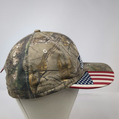 Home Depot Baseball Cap Brown One Size Camo American Flag Realtree Logo Hat