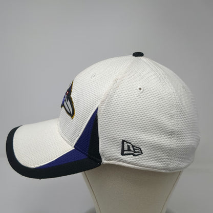 New Era Baltimore Ravens NFL White Cap L 39THIRTY Stretch Fit Curved Brim Hat