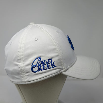 Black Clover Baseball Cap White XL Blue Bailey Creek Live Lucky Stretch Fit Hat