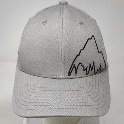 Burton Baseball Cap Gray One Size Mountain Logo Stretch Fit A-Flex Action Hat