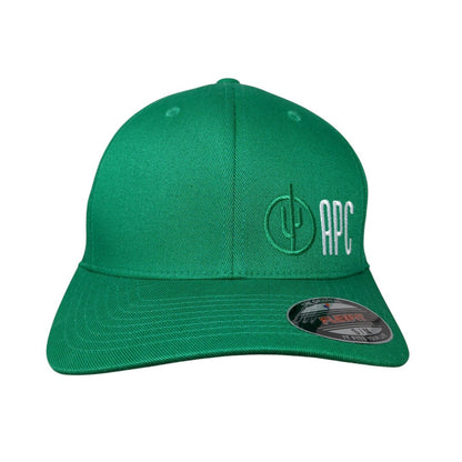 APC Fitted Hat Green S/M Flexfit Embroidered Patriotic 6 Panel Yupoong