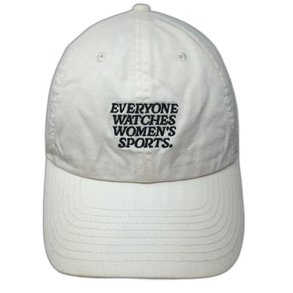 Nike Baseball Cap White L Everyone Watches Women's Sports Slideback Cotton Hat