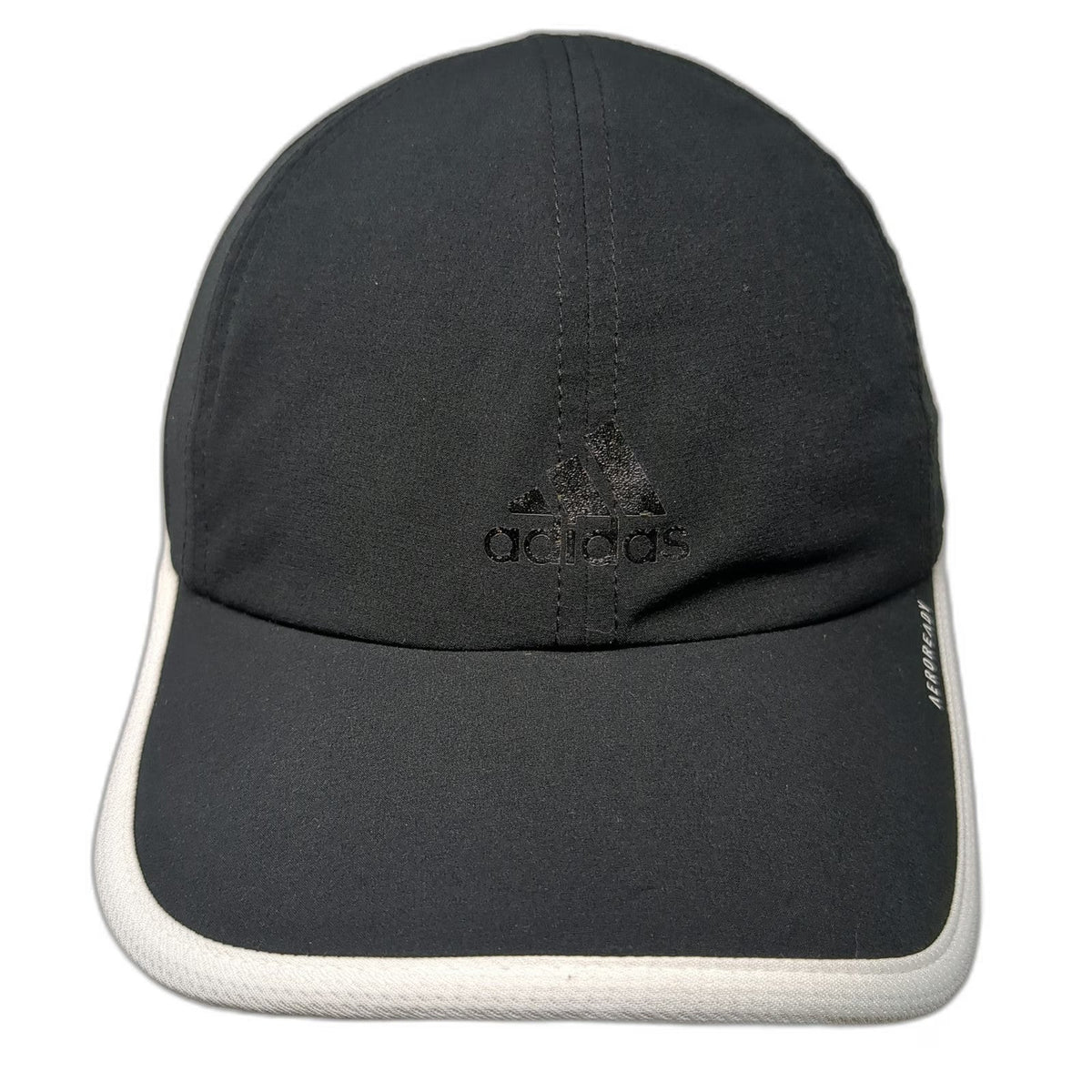 Adidas Baseball Cap Black White One Size Aeroready Strapback Mesh Athletic Hat