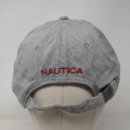 Nautica Slideback Hat Gray OSZ Embroidered Logo Adjustable 6 Panel