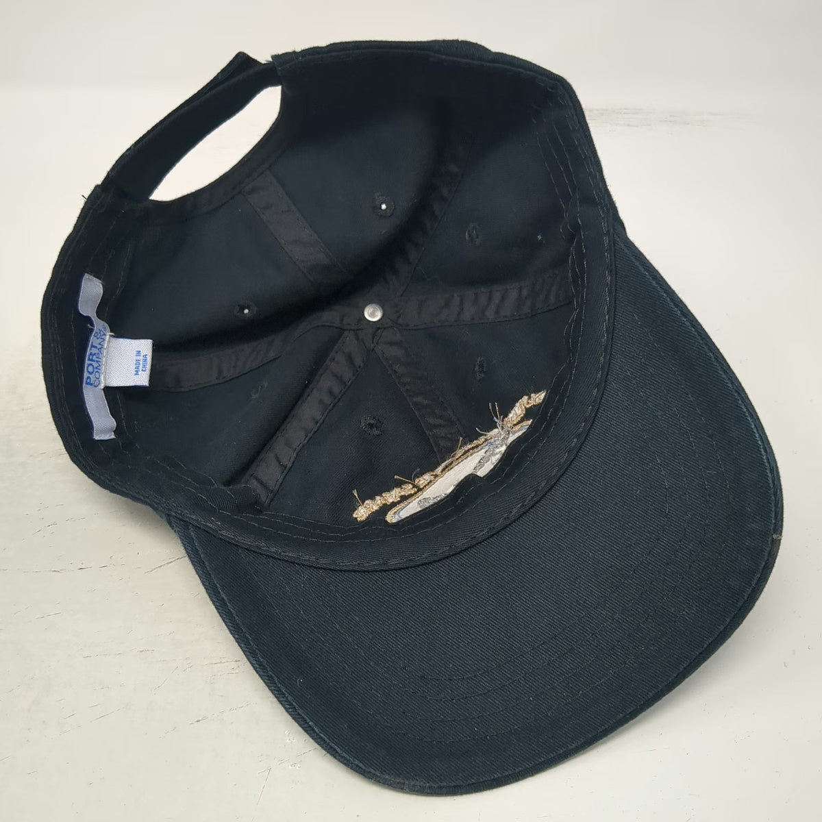 Port & Company Baseball Cap Black One Size Fishing Salmon Safari BC Strapback