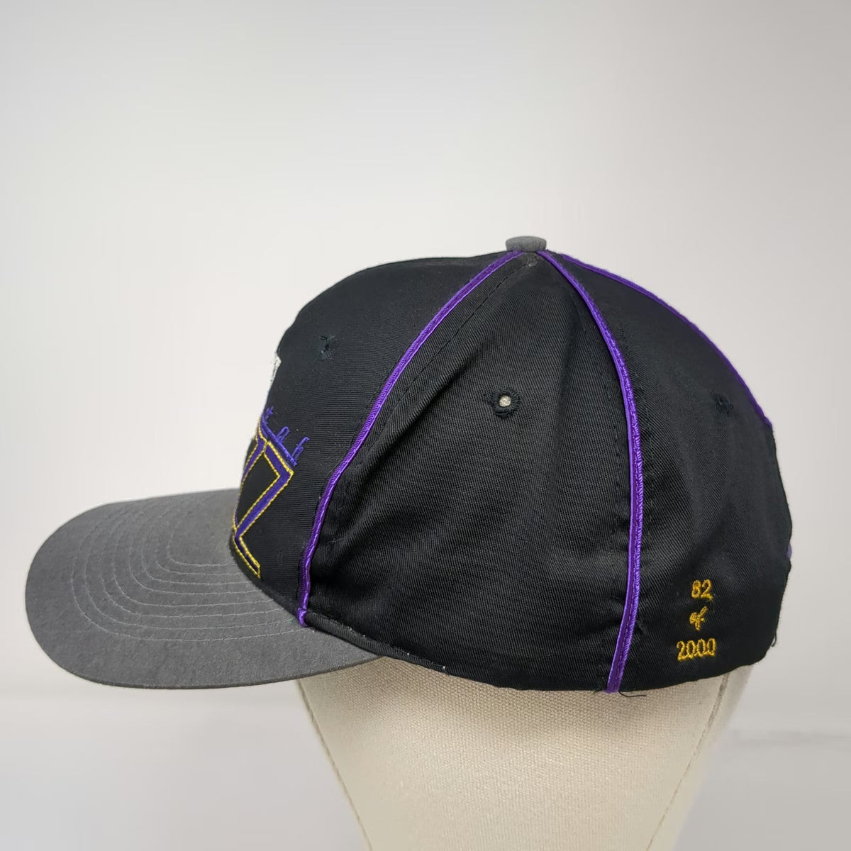 Utah Jazz NBA The Game Snapback Hat Black Gray Purple Green Underbrim Vintage