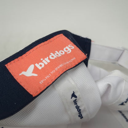 Birddogs Baseball Cap Hat White One Size Performance Stretch Blue Orange Logo