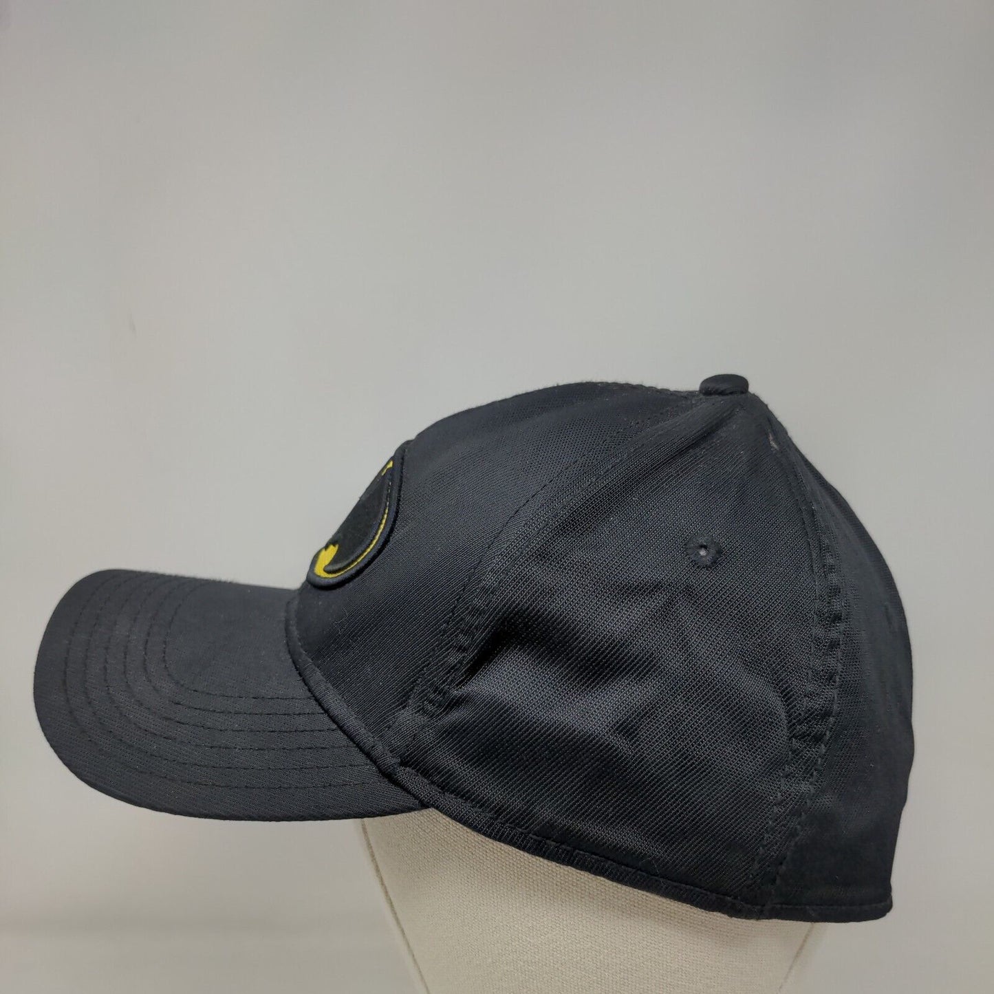 Batman Fitted Hat Black OSFM Embroidered Vented Holes 6 Panel DC Comics