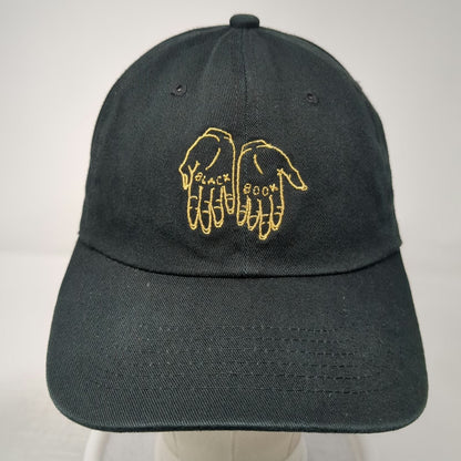 Baseball Cap Black One Size Gold Embroidered Hands Black Book Adjustable Hat