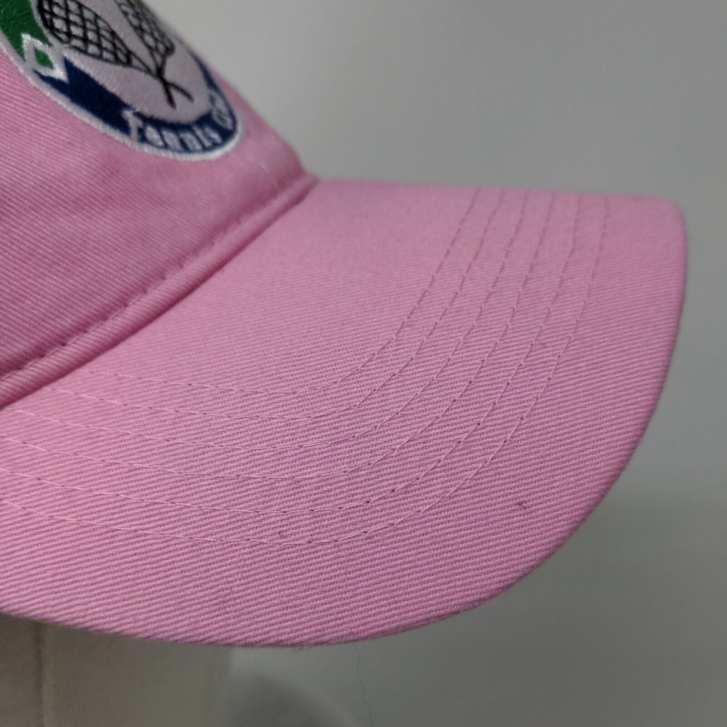 DeLand Tennis Club Slideback Hat Pink OSFA Adjustable Embroidered