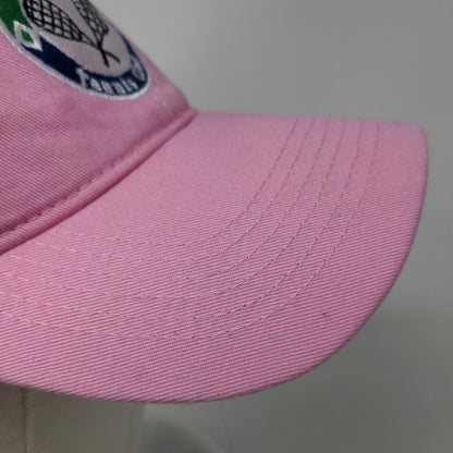 DeLand Tennis Club Slideback Hat Pink OSFA Adjustable Embroidered