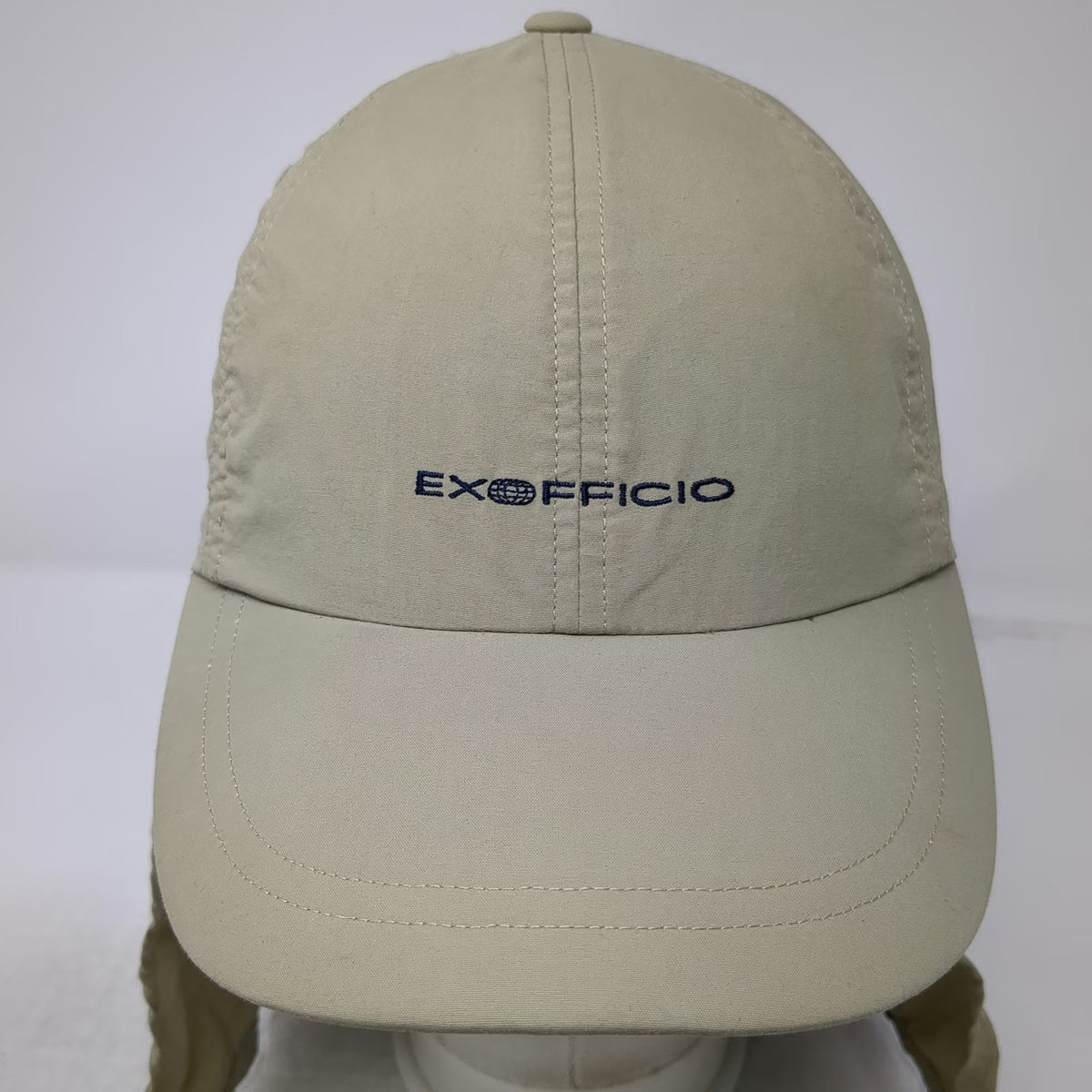 ExOfficio Baseball Cap Green One Size Hat Neck Flap Sun Insect Shield Toggle