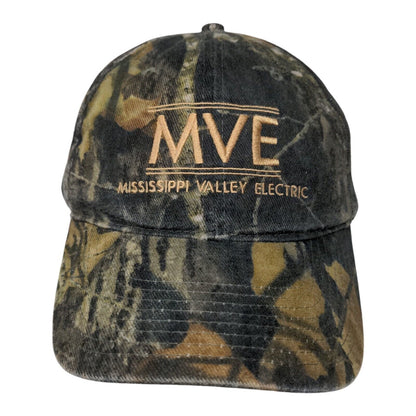 MVE Mississippi Valley Electric Strapback Hat Camouflage One Size Embroidered