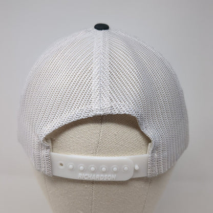 WTF What The Fin? Snapback Trucker Hat Blue OS Adjustable Mesh Back Richardson