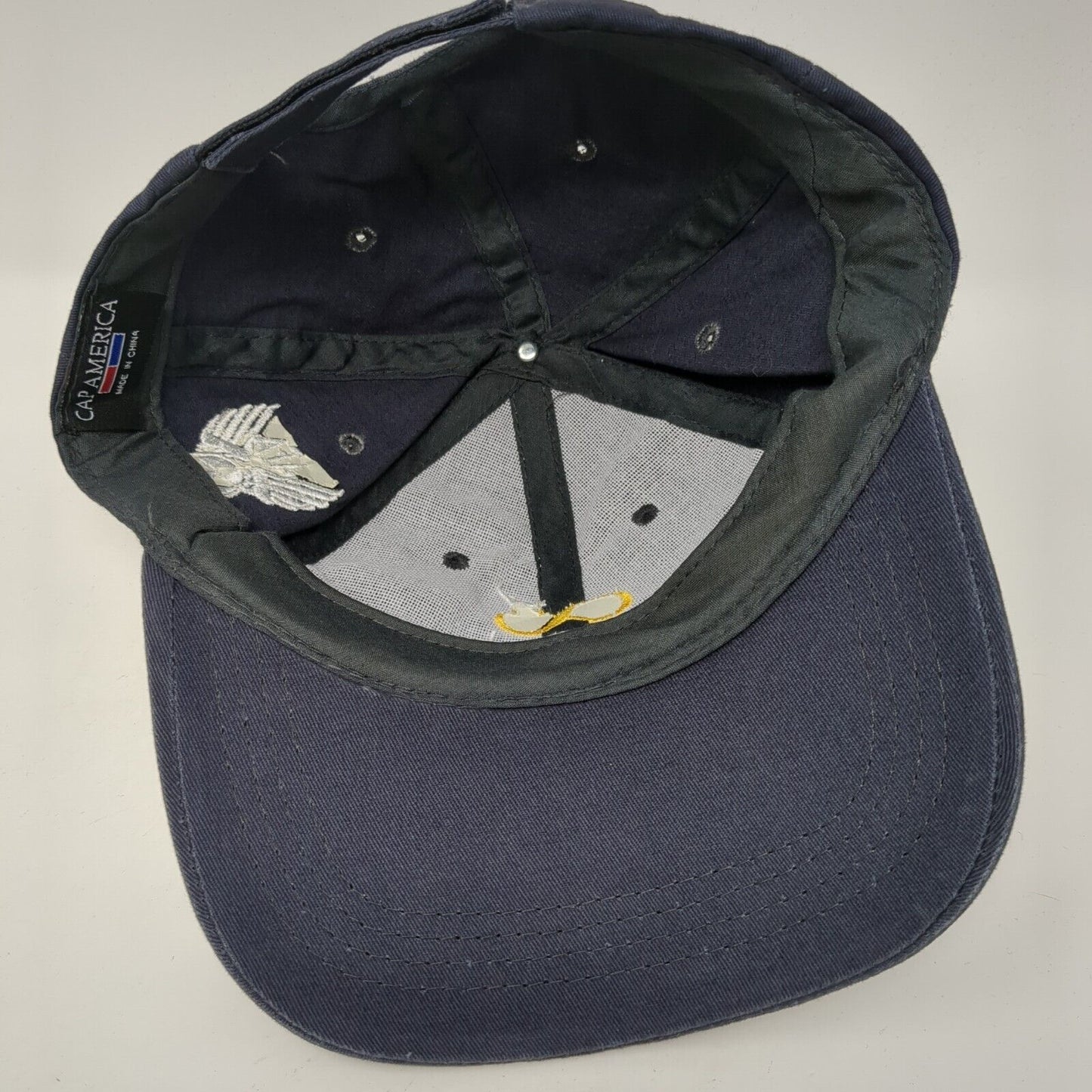 Airman For Life Strapback Hat Blue One Size Adjustable Cap America