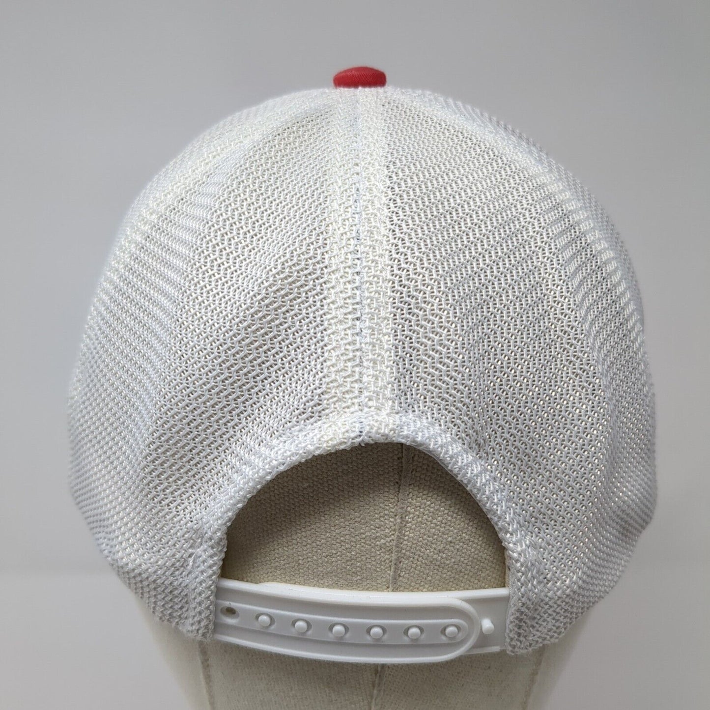 Pacific Headwear Snapback Trucker Hat Red OSFA Mesh Back Aviation