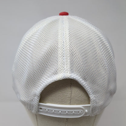 Pacific Headwear Snapback Trucker Hat Red OSFA Mesh Back Aviation