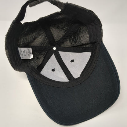 Unbranded Strapback Hat Gray Multi One Size Plaid Adjustable Blank