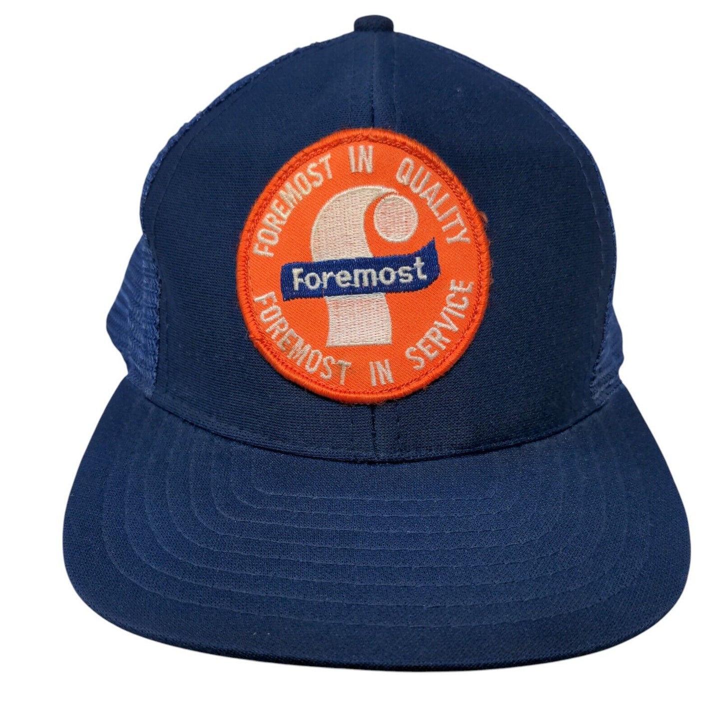 Foremost In Quality Foremost In Service Trucker Hat Blue OSFA Universal Pro Cap