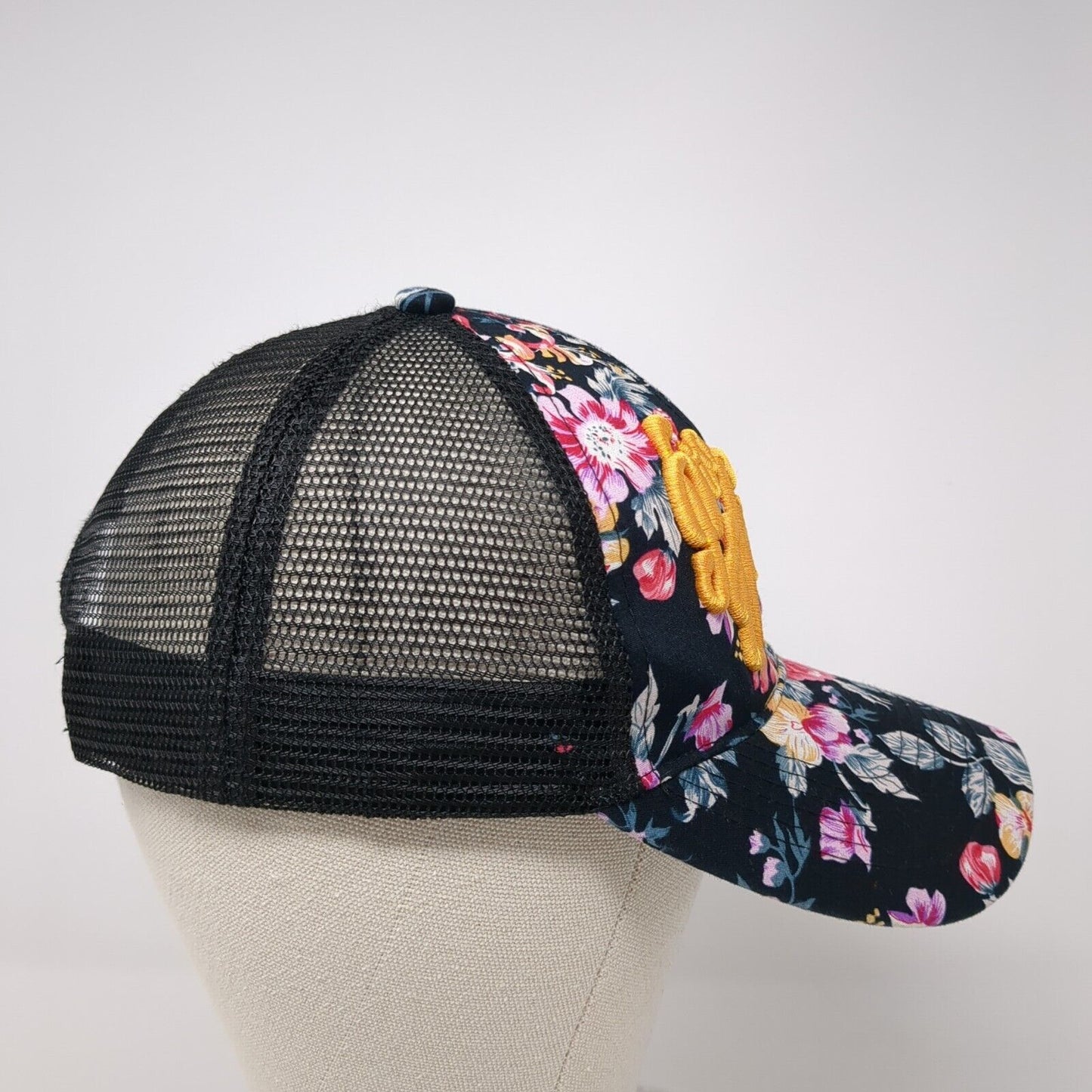 Dio Vallarta Mex Snapback Trucker Hat Multicolor OS Adjustable Mesh Back Floral