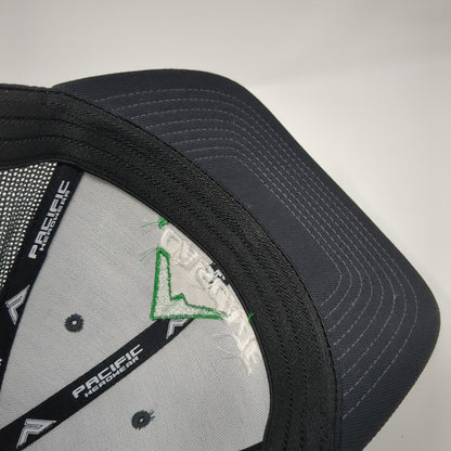 Cascade Enterprises Trucker Hat Gray 7 3/8-8 Mesh Back Flexfit Pacific Headwear