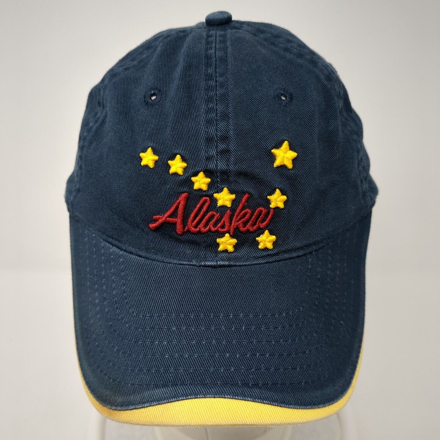 Alaska Stars Slideback Hat Blue One Size Adjustable Embroidered 6 Panel