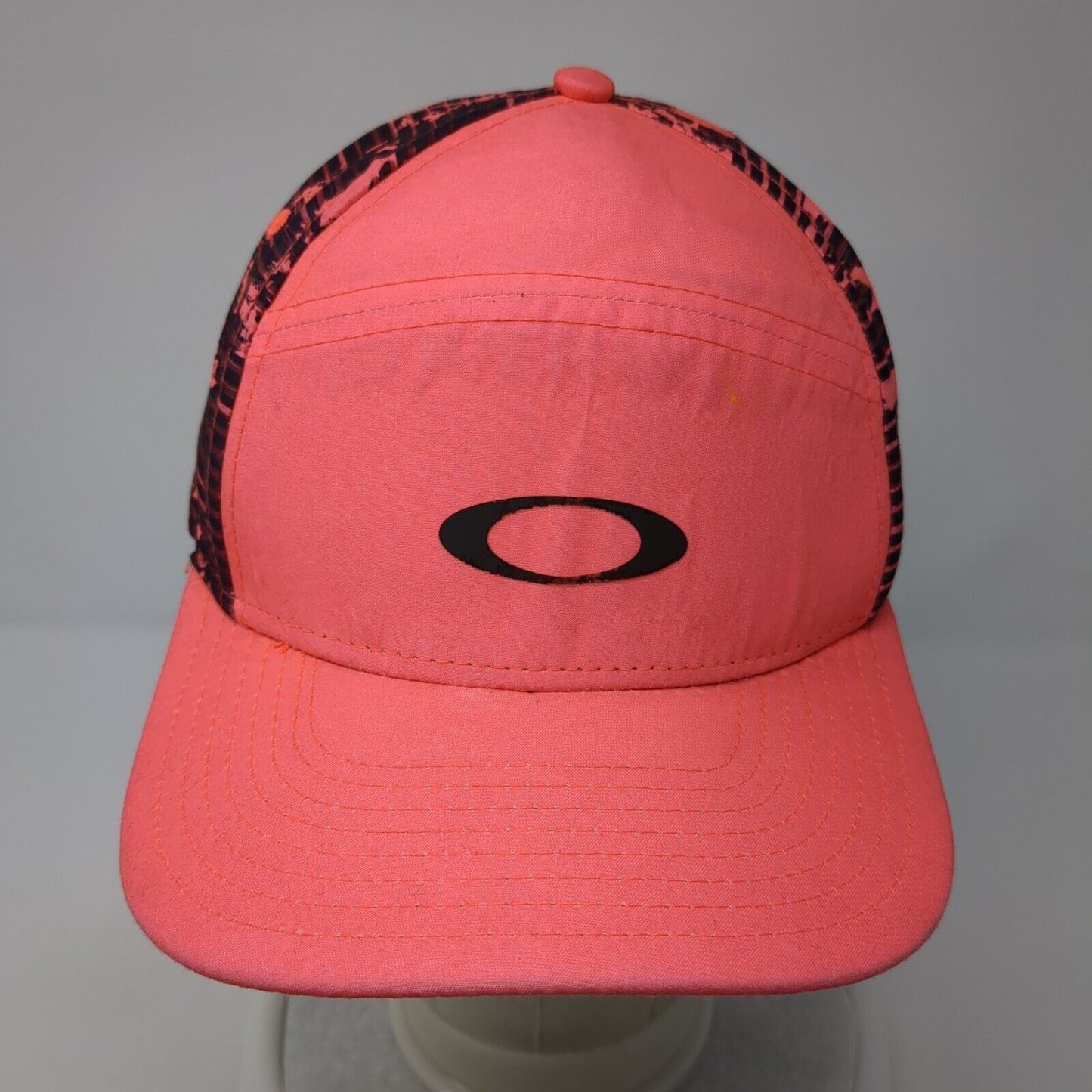 Oakley Slideback Hat Pink One Size Adjustable Vented Holes 6 Panel Polyester