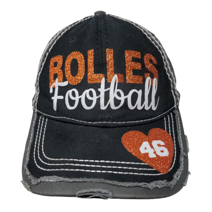 Bolles Football Strapback Hat Multicolor OSFM Graphic Sparkly Logo Otto