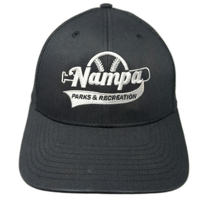 Richardson Trucker Hat Black S Nampa Parks & Recreation Baseball Mesh Snapback