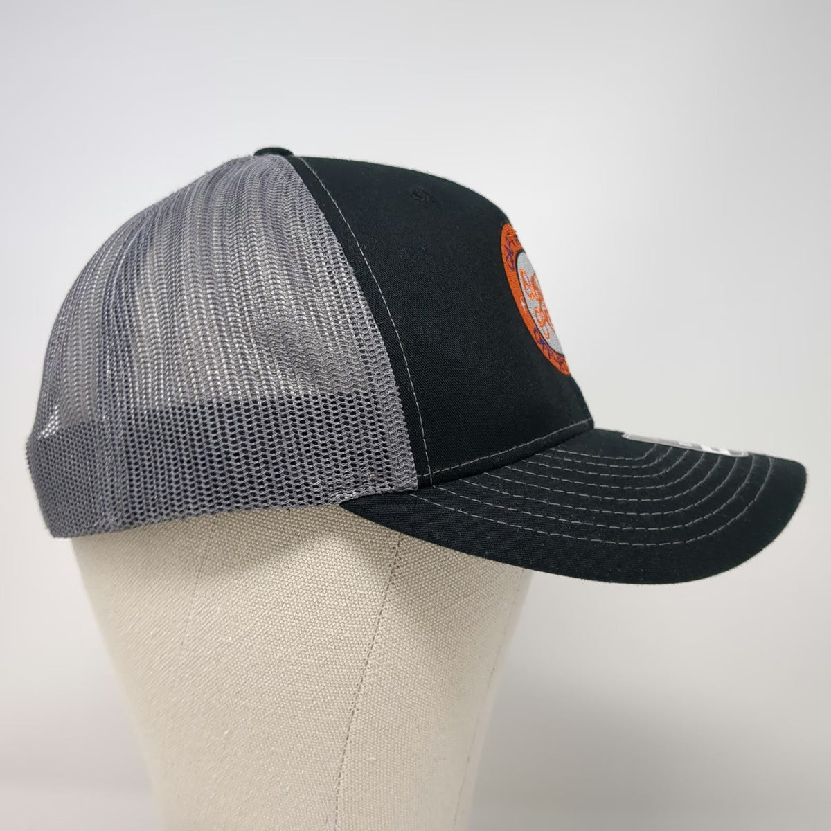 Richardson Trucker Hat Black OS Mexico Flag Captain Baja Off-Road Mesh Snapback