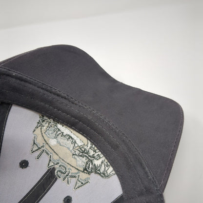 Alaska Slideback Hat Gray One Size Adjustable Embroidered Patriotic Tonqass