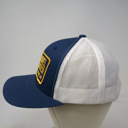Yupoong Trucker Hat Blue White One Size 10 Barrel Brewing Co Bend OR Snapback
