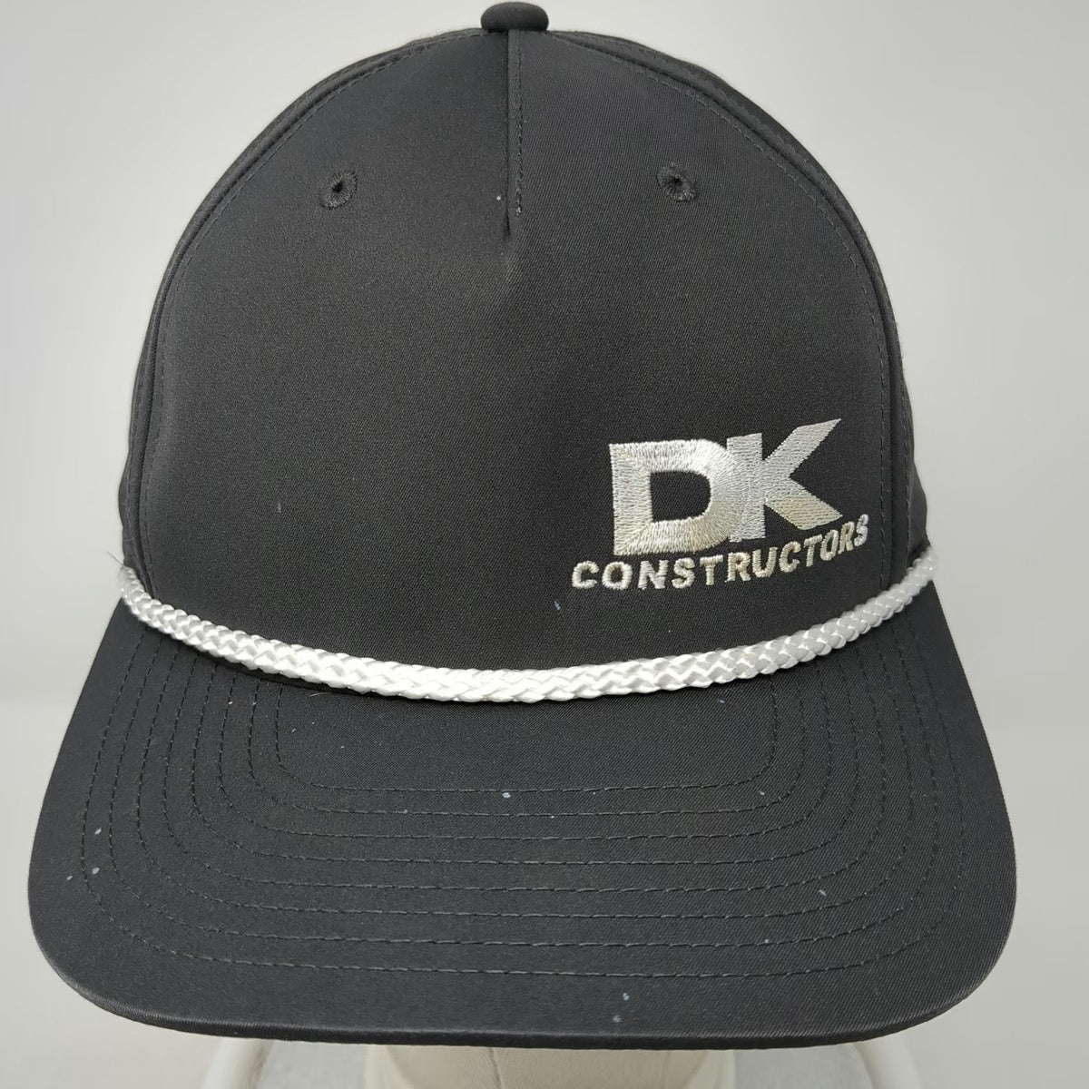 Richardson 5 Panel Gray One Size Snapback Rope Hat DK Constructors Logo