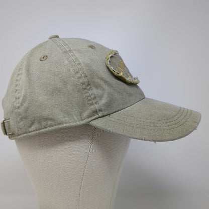 Authentic Pigment Baseball Cap Green One Size Distressed Patch Frayed Brim Hat