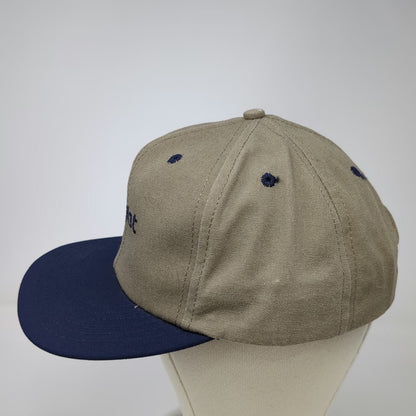 Simplot Logo Snapback Beige Blue One Size Vintage Made in USA Agriculture hat