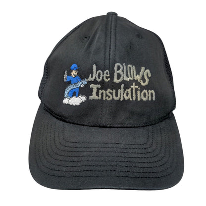 Joe Blows Insulation Snapback Mesh Back Trucker Hat Black One Size