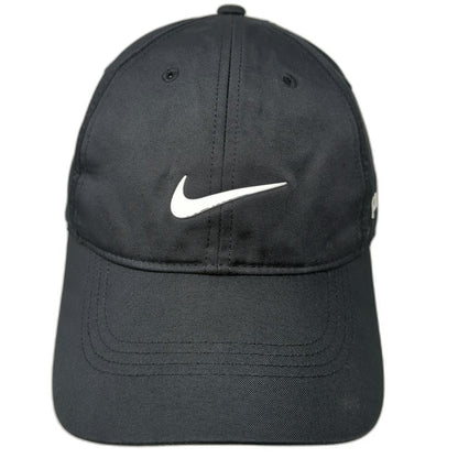 Nike Baseball Cap Black One Size Proofpoint Swoosh Dri-Fit Strapback Hat