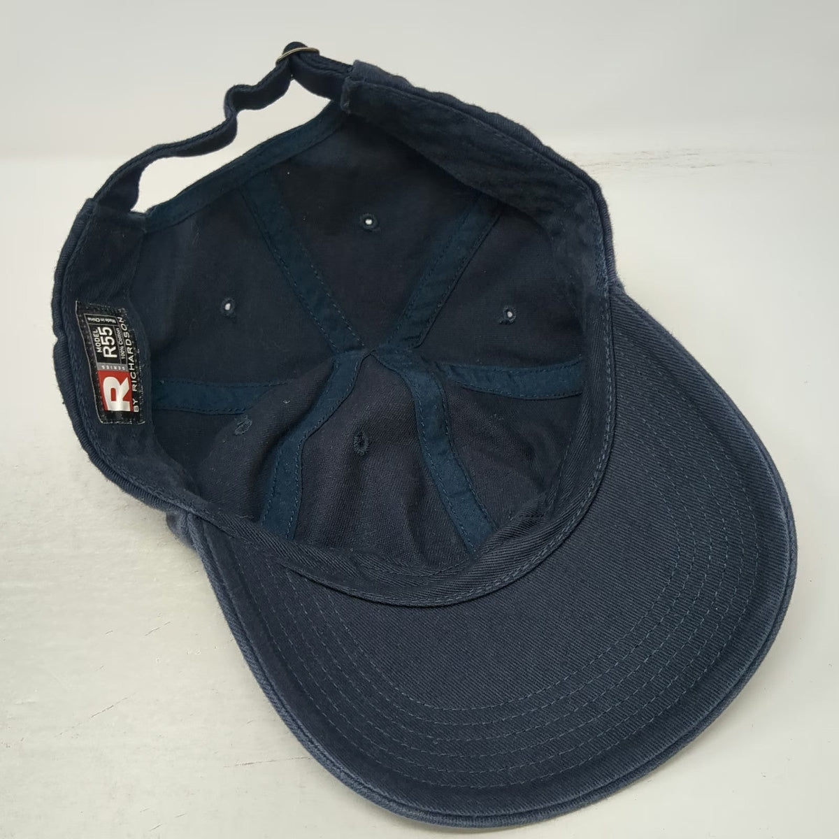 Richardson Baseball Cap Blue One Size Bent Water Brewing Co Leather Patch Hat