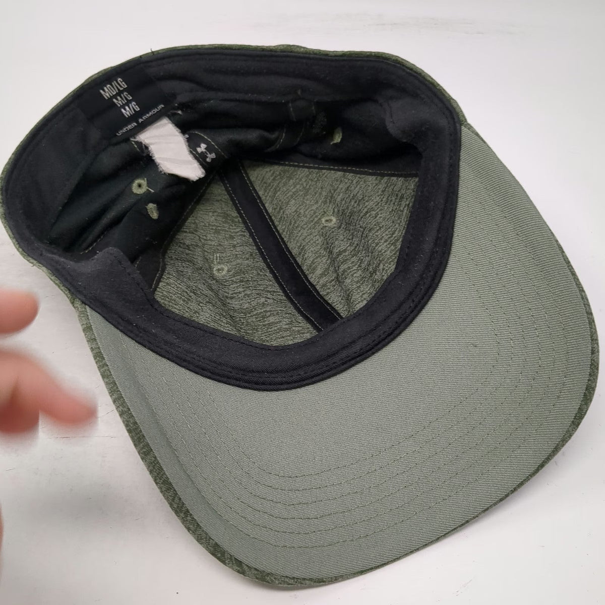 Under Armour Baseball Cap Green L Fitted Heathered Performance Curved Brim hat