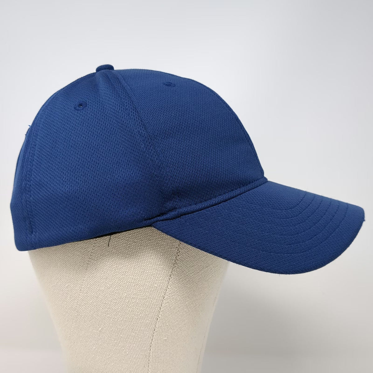 Reebok Baseball Cap Blue One Size Polyester Stretch Fit Logo Performance Hat