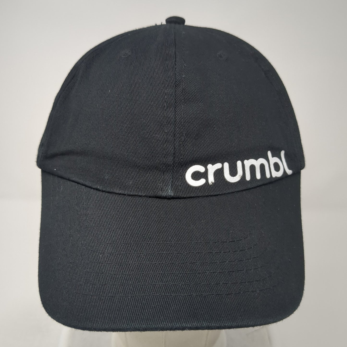 Crumbl Slideback Hat Black One Size Solid Adjustable Spell Out 6 Panel