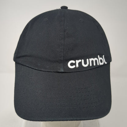 Crumbl Slideback Hat Black One Size Solid Adjustable Spell Out 6 Panel