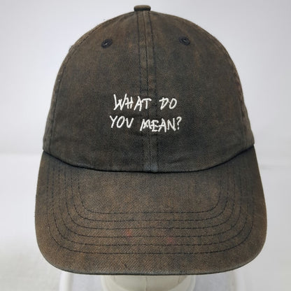Justin Bieber What Do You Mean? Hat Black One Size Baseball Cap Slideback Logo