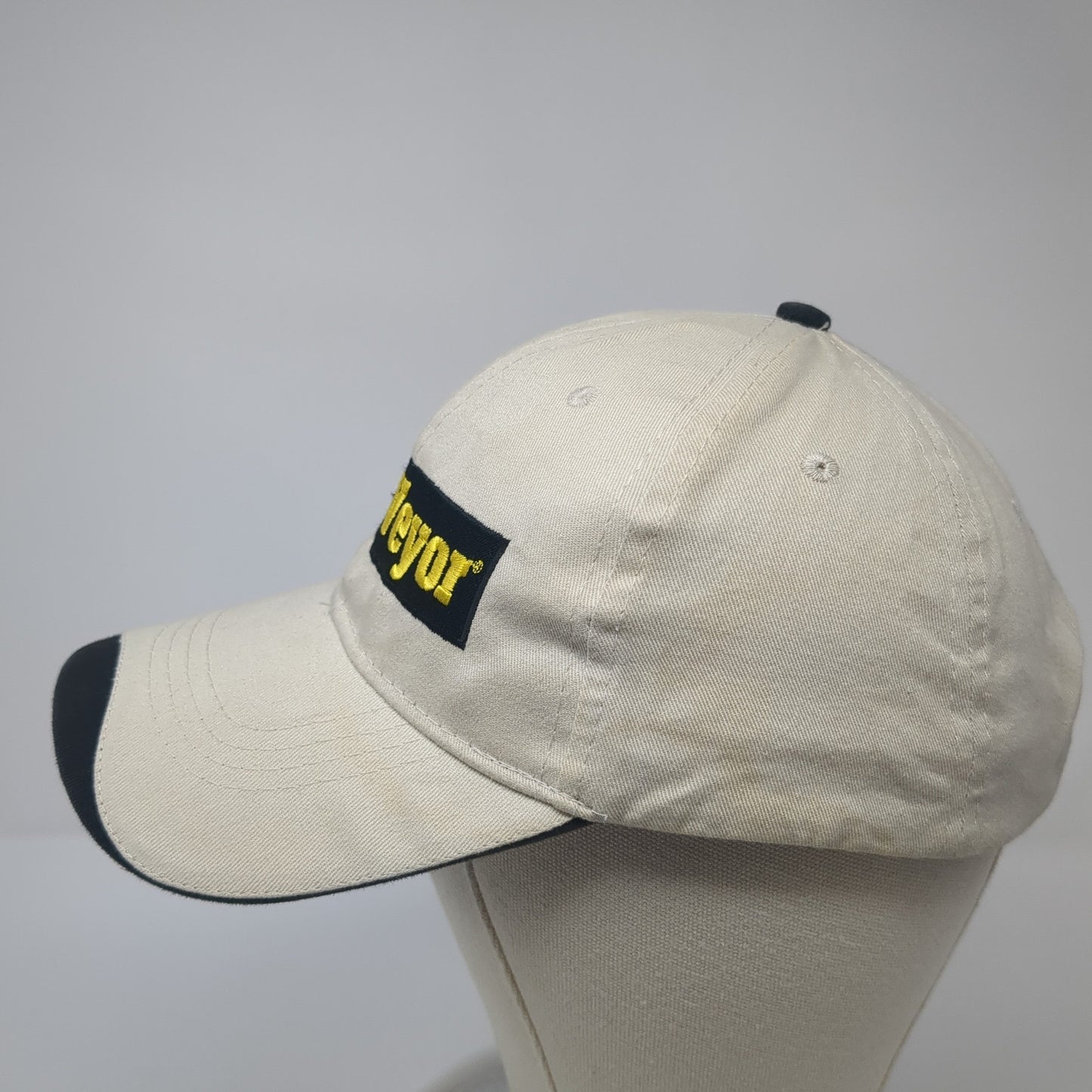 Rail-Veyor Strapback Hat Beige One Size Adjustable Embroidered Hit Wear